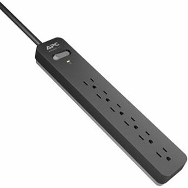 Dynamicfunction 3 ft. Cord Essential Surgearrest 540J Surge Protector, 6 Outlets - Black DY721850